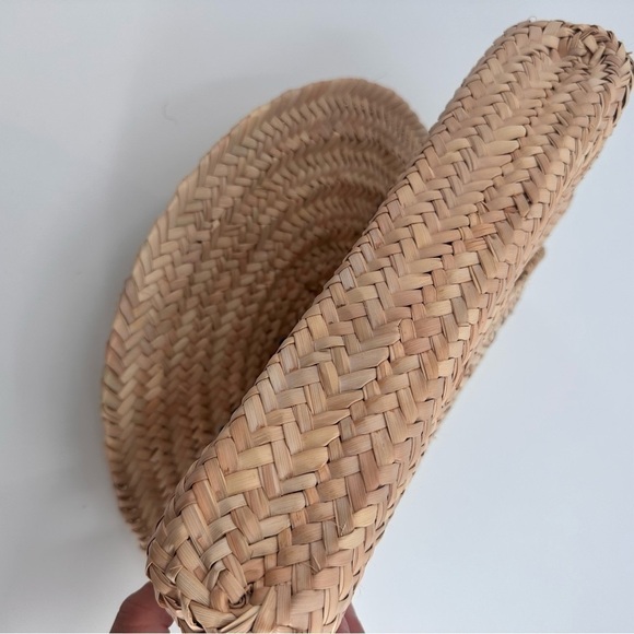 POOLSIDE COLLECTIVE L'ENVELOPPE CLUTCH "minibabe” STRAW BAG - Picture 4 of 4